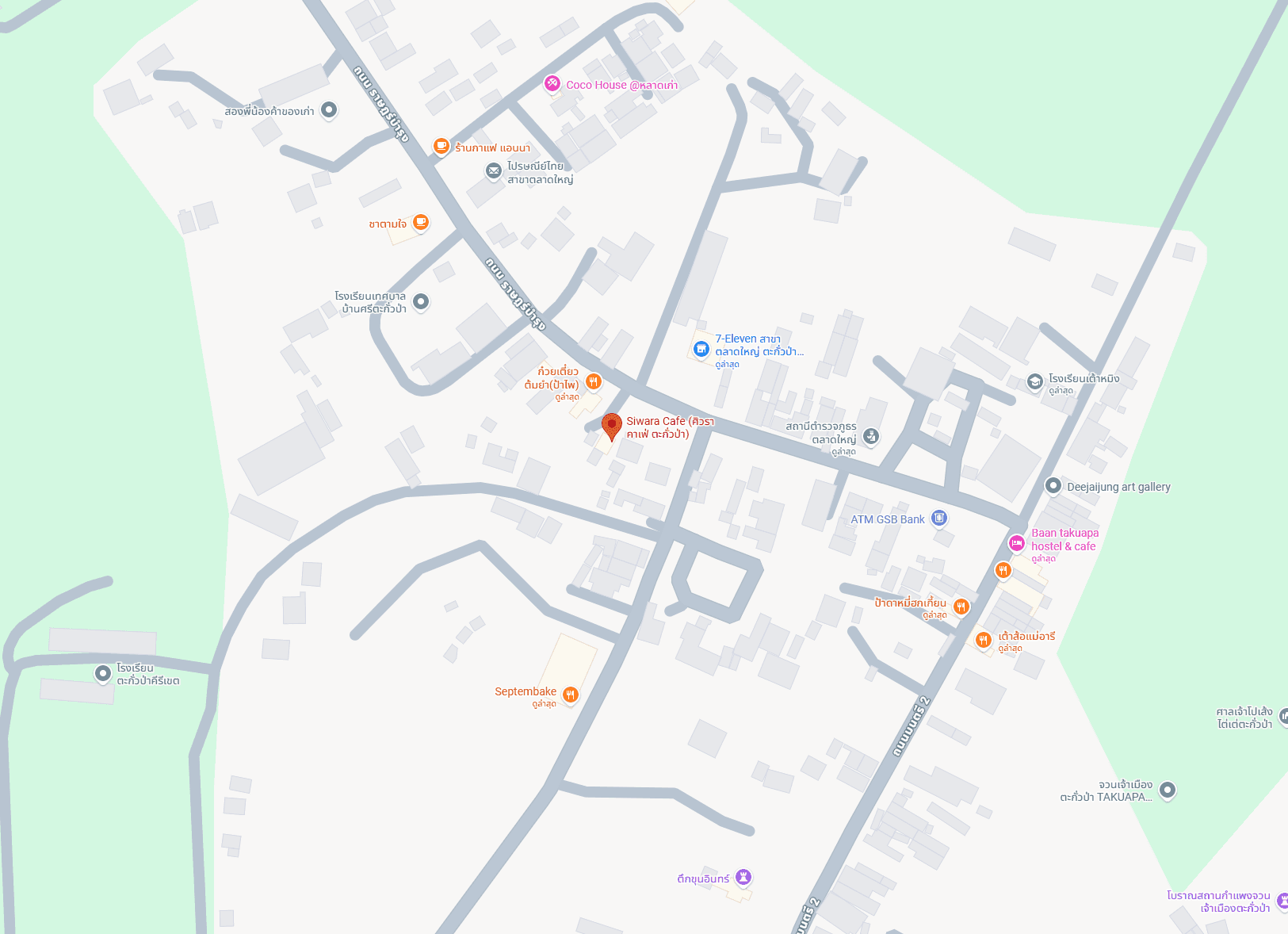 Siwara Cafe location in Takua Pa